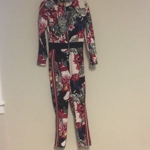 Floral one piece jumpsuit